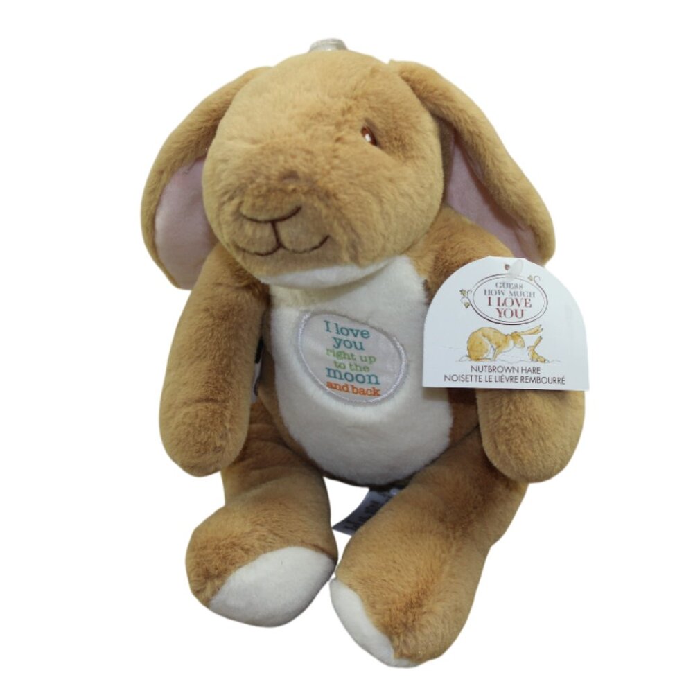 Kidsline Nutbrown Hare Guess How Much Bunny Plush Infant Toy Tan Lovey 7" NWT